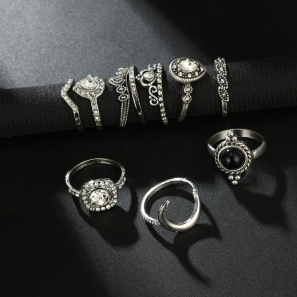 NEW 10pc multi styles ring set - Picture 4 of 6